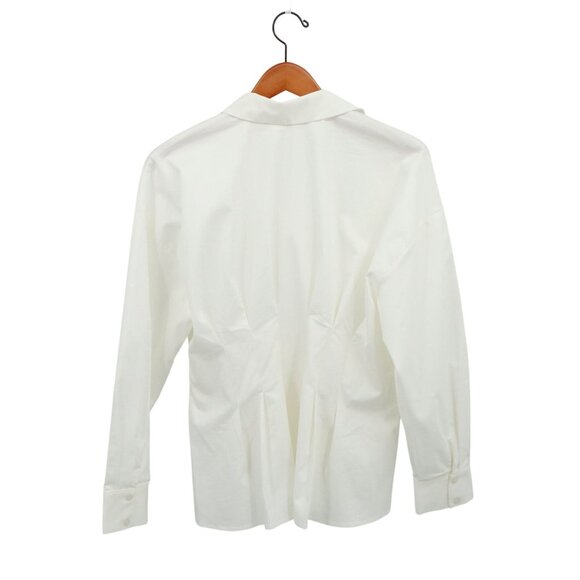 NWT The Tobie Long-Sleeve Pleated Blouse by Exquise Long Sleeve Top L - Picture 6 of 7
